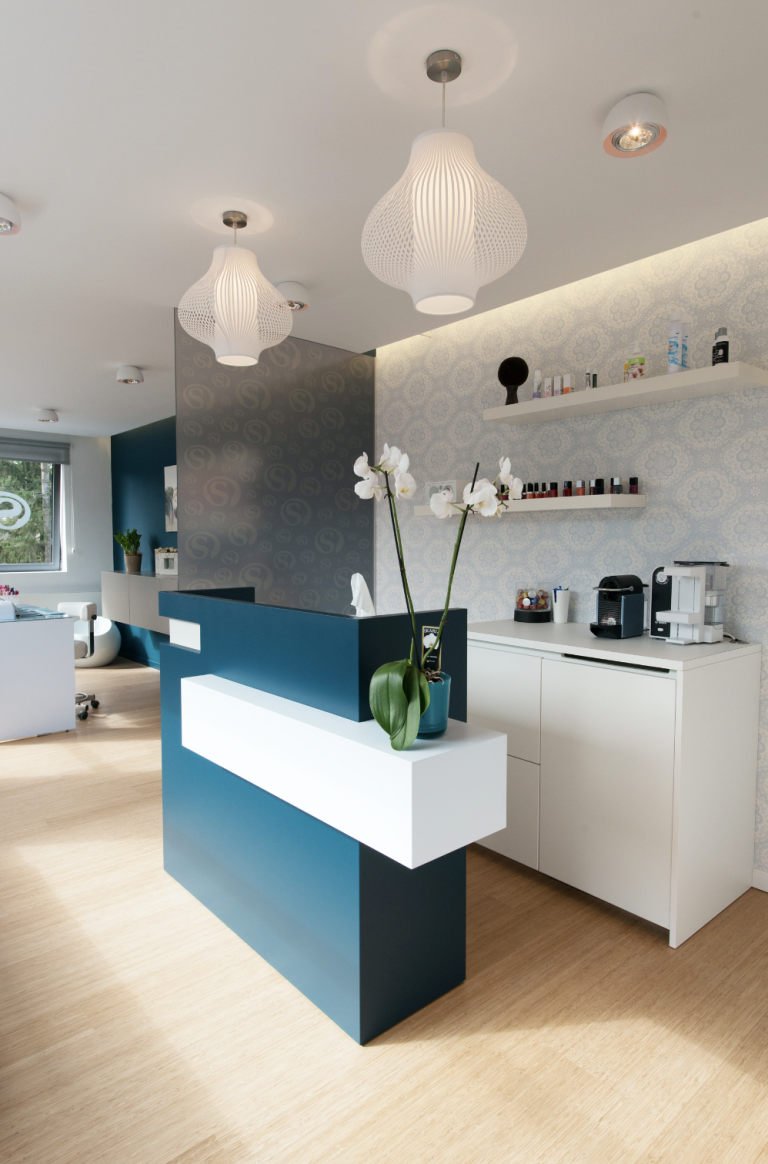 Austere but warm interior