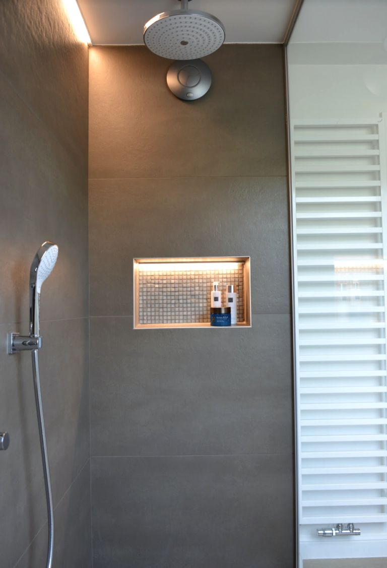 Speels element in de douche
